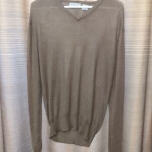 Women’s V-Neck Lightweight Brown Knit Sweater